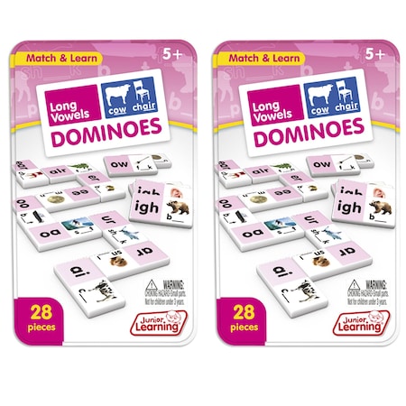 Junior Learning Long Vowels Dominoes, 2PK JL495